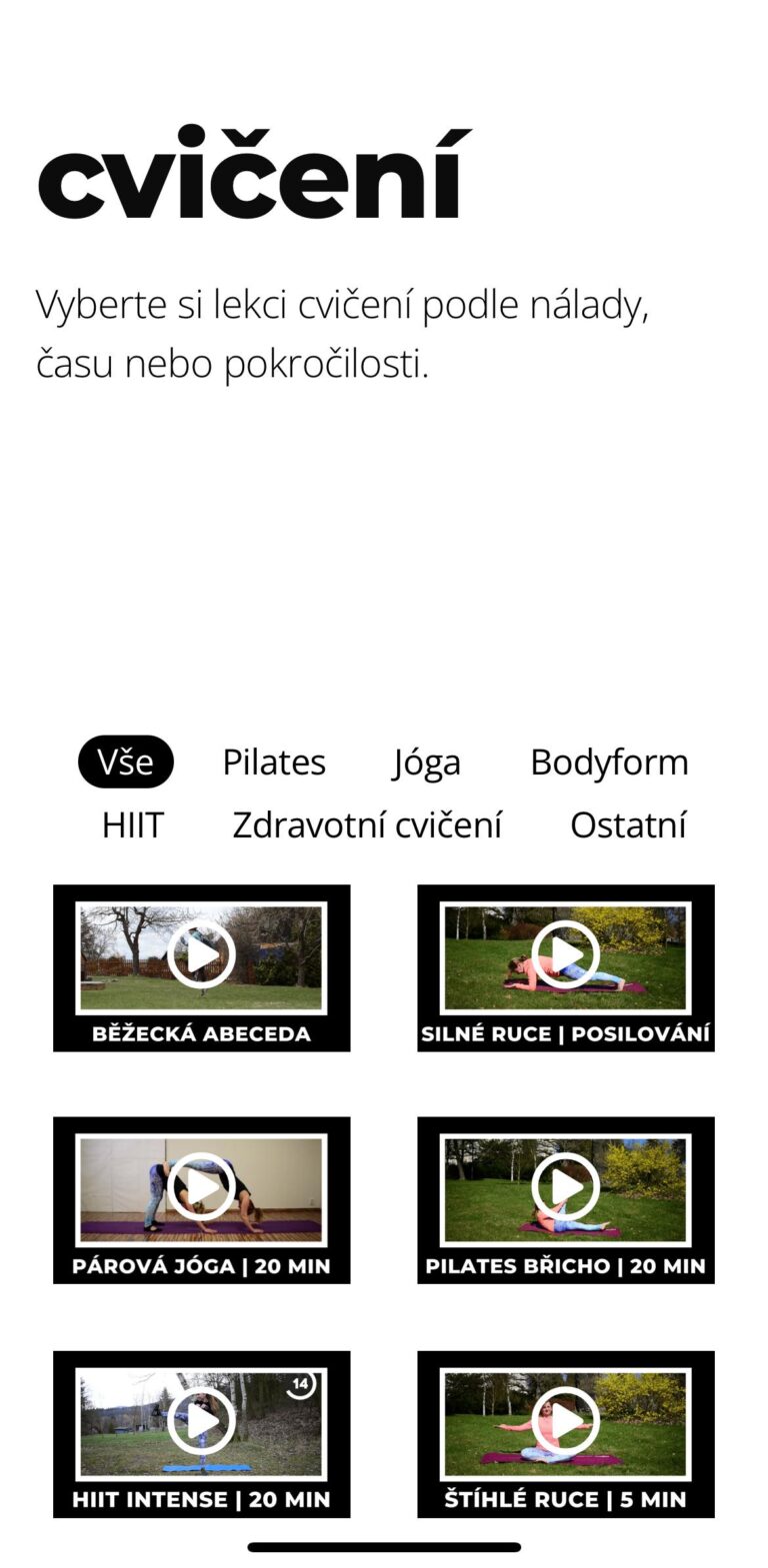 cvičení na&nbsp;doma